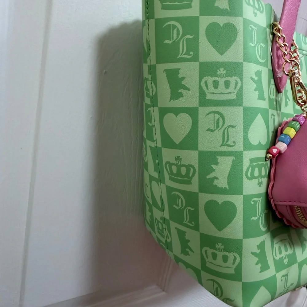 NWT Juicy Couture Sweet Break Time Tote In Retro Green - Picture 3 of 11